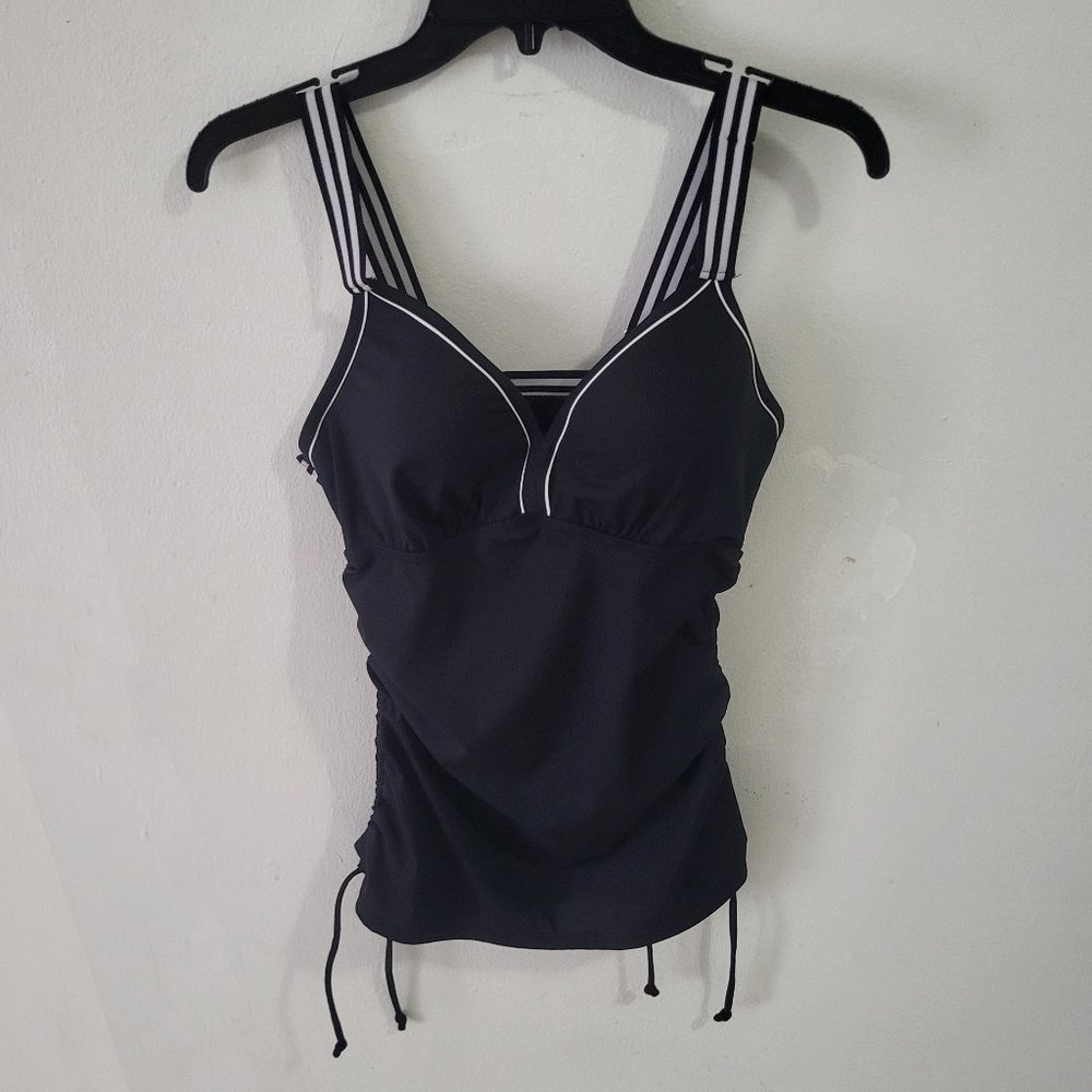 Women's Track Stripe Tankini black top size M(8/10)